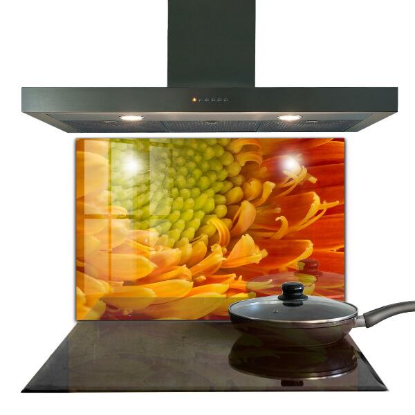 Spatscherm keuken glas Gerbera bloem oranje