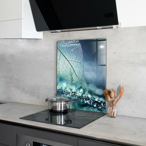Keuken achterwand glas Fijne bladstructuur
