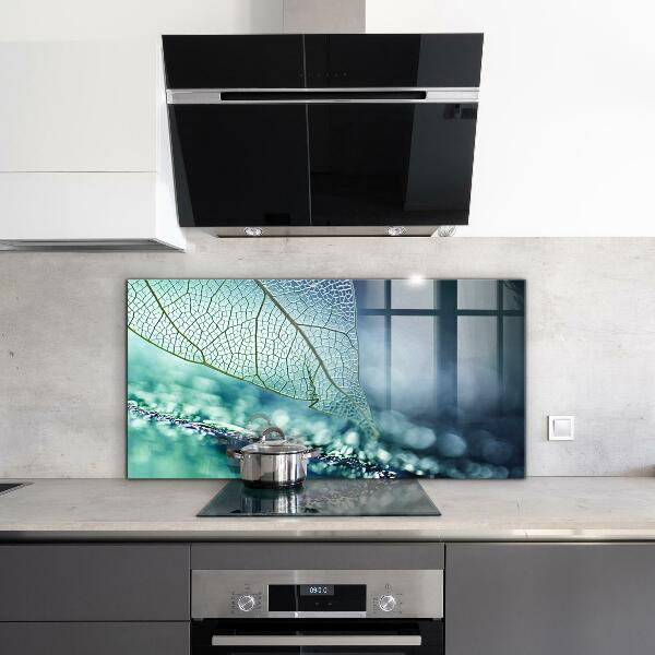 Keuken achterwand glas Fijne bladstructuur