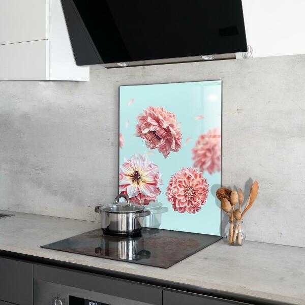 Spatplaat keuken Bloemen in vlucht compositie