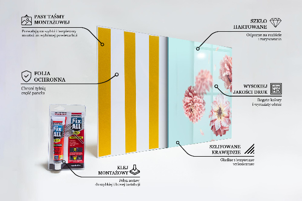 Spatplaat keuken Bloemen in vlucht compositie