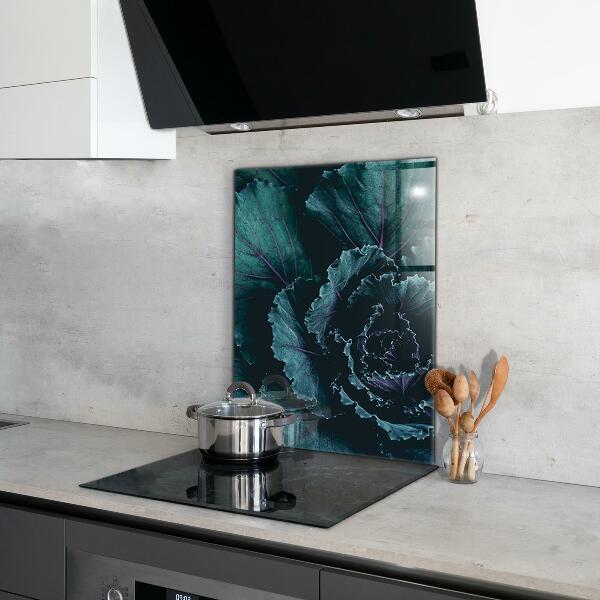 Spatscherm keuken glas Donkergroene koolbladeren