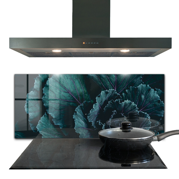 Spatscherm keuken glas Donkergroene koolbladeren