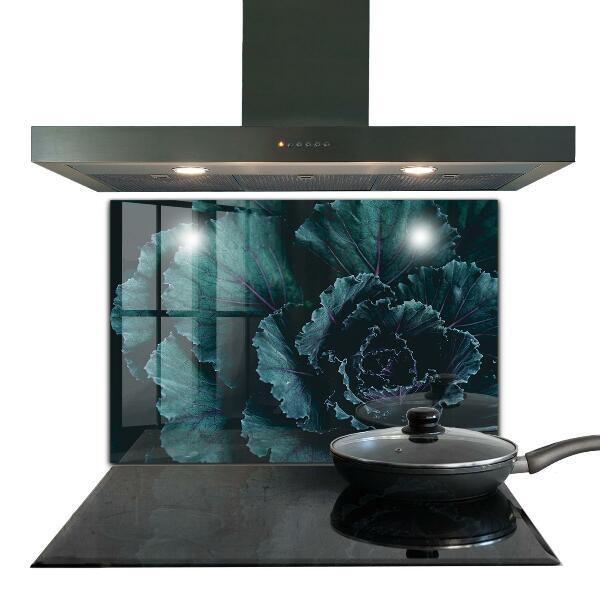 Spatscherm keuken glas Donkergroene koolbladeren