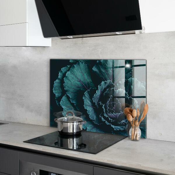 Spatscherm keuken glas Donkergroene koolbladeren