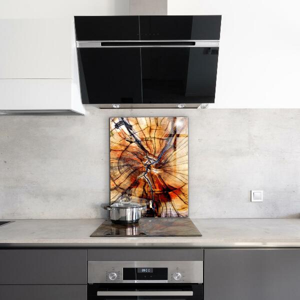 Spatplaat keuken Natuurlijke houtnerf