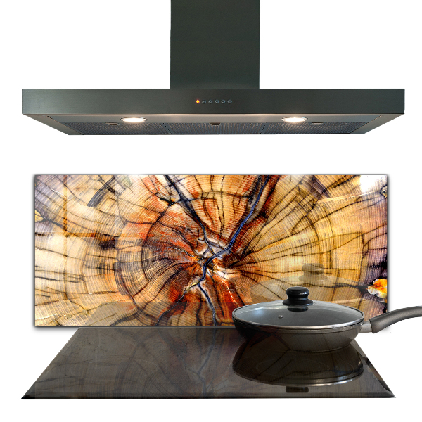 Spatplaat keuken Natuurlijke houtnerf