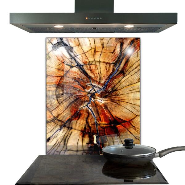 Spatplaat keuken Natuurlijke houtnerf