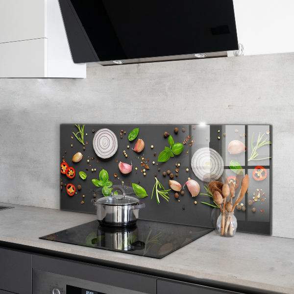 Spatscherm keuken glas Kruiden Italiaanse keuken