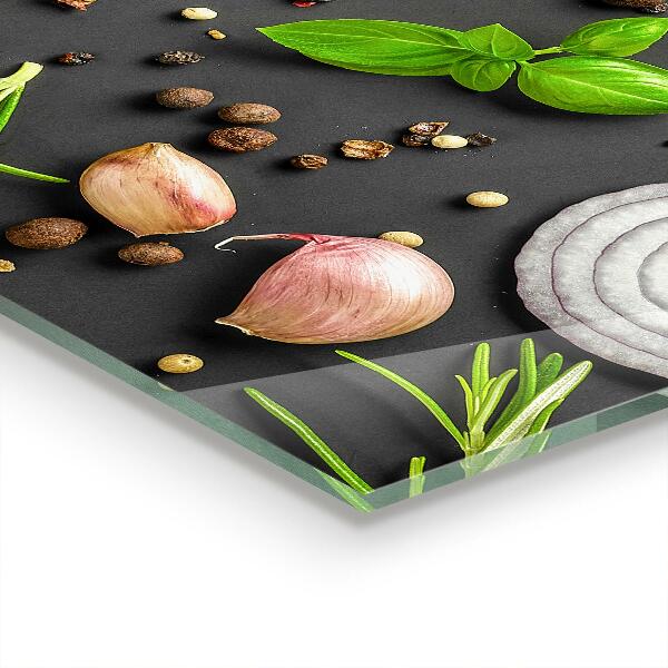 Spatscherm keuken glas Kruiden Italiaanse keuken
