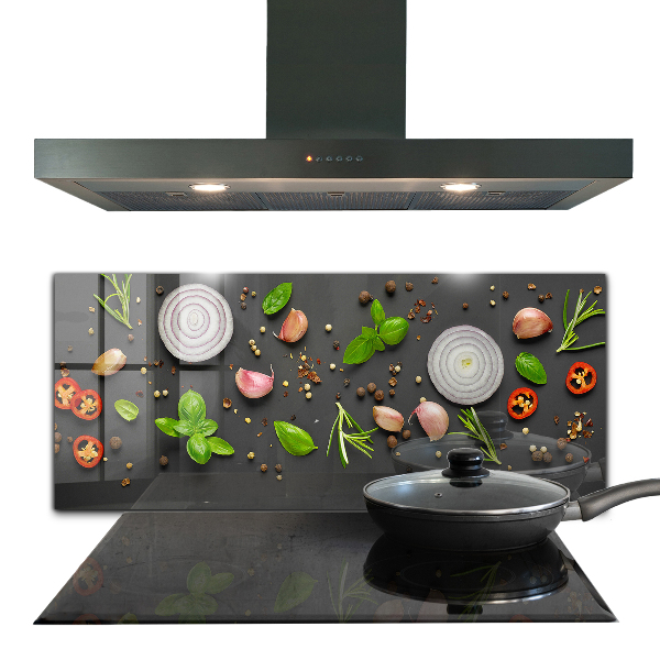 Spatscherm keuken glas Kruiden Italiaanse keuken