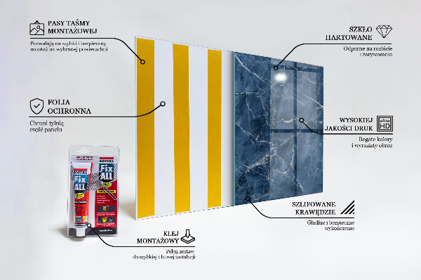 Achterwand keuken Blauwe marmertextuur