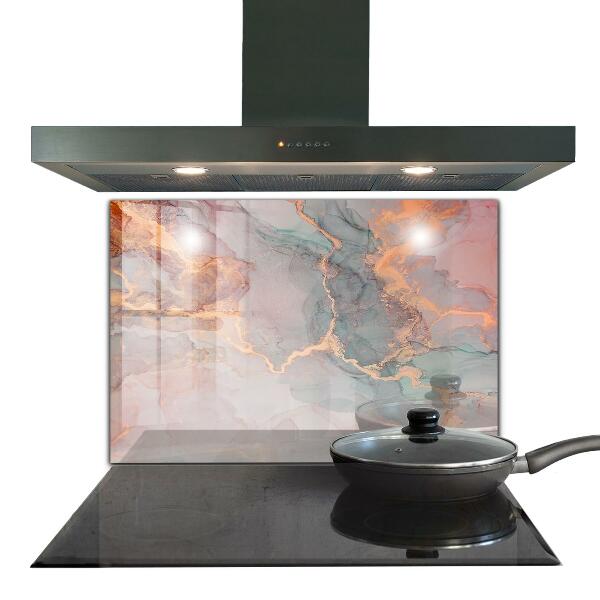 Foto achterwand keuken Marmertexturen