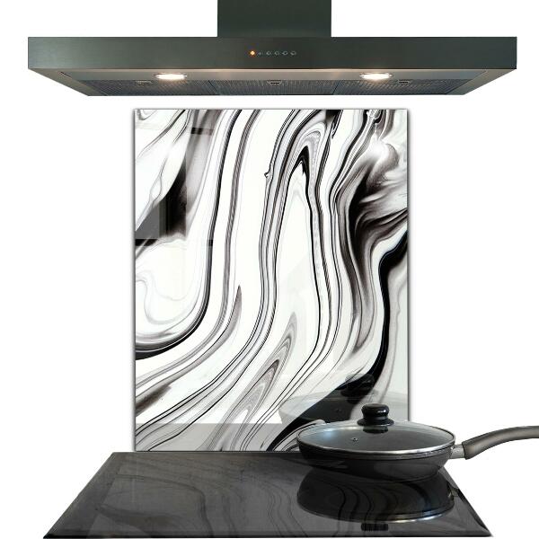 Spatplaat keuken Aquarel in zwart-wit