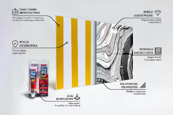 Foto achterwand keuken Monochroom Abstractie