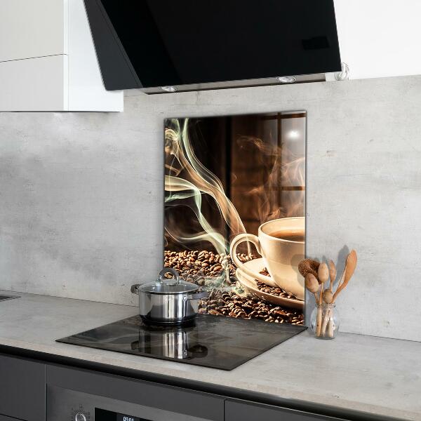 Achterwand keuken Een kopje aromatische koffie