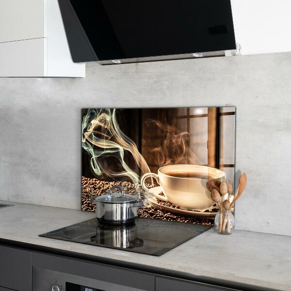 Achterwand keuken Een kopje aromatische koffie