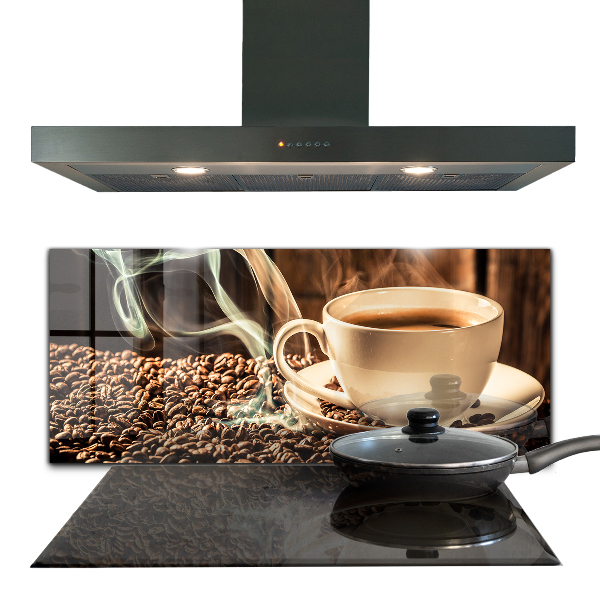 Achterwand keuken Een kopje aromatische koffie