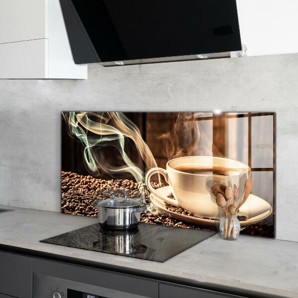 Achterwand keuken Een kopje aromatische koffie