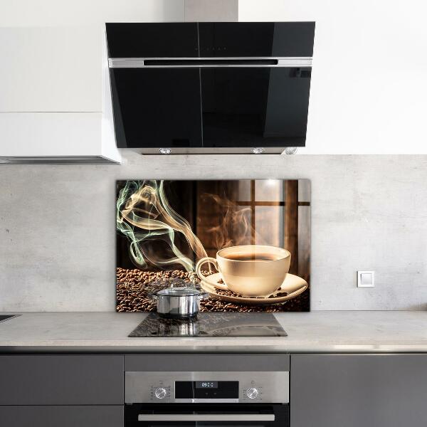 Achterwand keuken Een kopje aromatische koffie