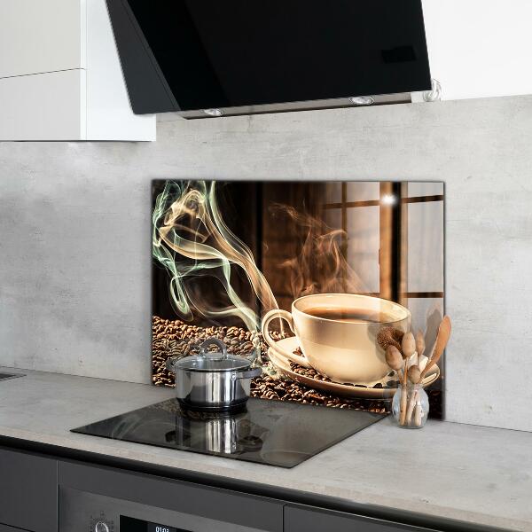 Achterwand keuken Een kopje aromatische koffie