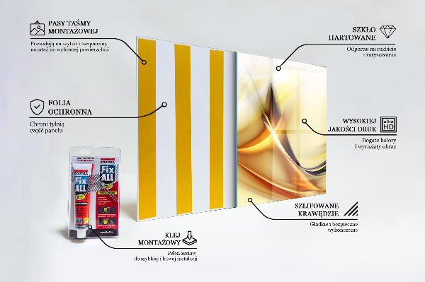 Achterwand keuken Energiegolfabstractie