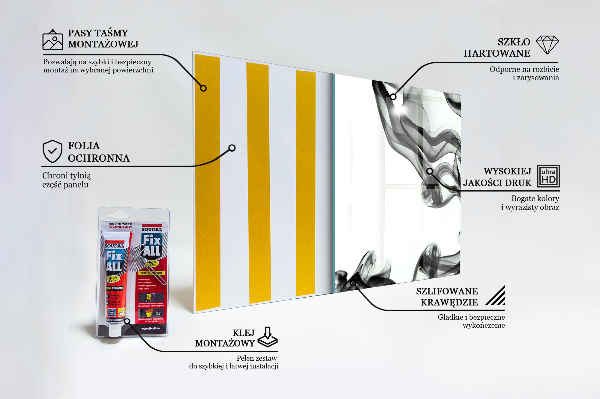 Keuken achterwand glas Abstracte rooklinten