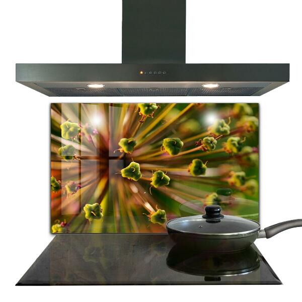 Spatscherm keuken glas Macrofotografie van bloemen