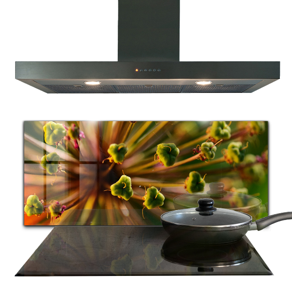 Spatscherm keuken glas Macrofotografie van bloemen