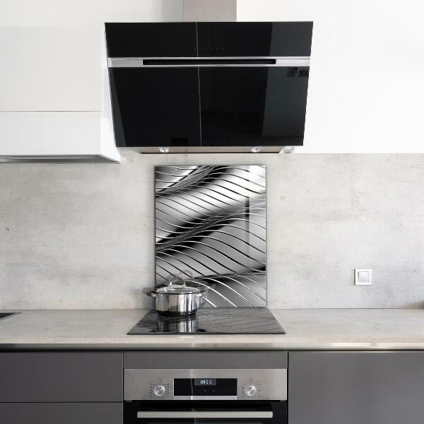 Spatscherm keuken glas Abstracte metaalgolven