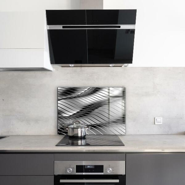 Spatscherm keuken glas Abstracte metaalgolven