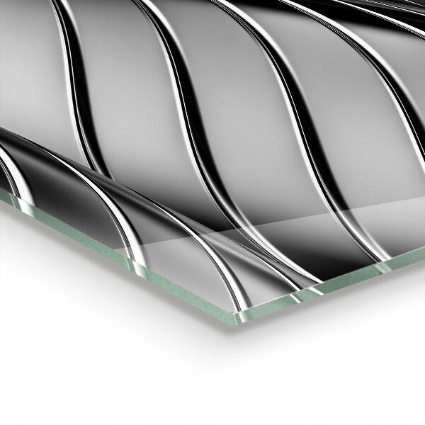 Spatscherm keuken glas Abstracte metaalgolven