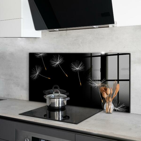 Foto achterwand keuken Paardenbloemen in de wind