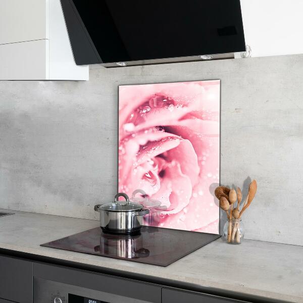 Achterwand keuken Roze delicate bloem