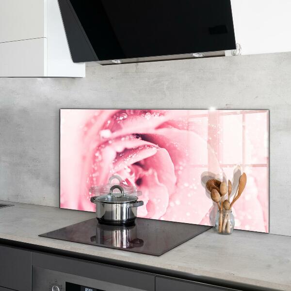 Achterwand keuken Roze delicate bloem