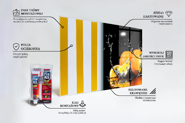 Spatscherm keuken glas Sappige sinaasappels