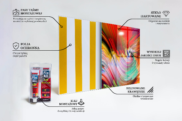 Foto achterwand keuken Energieke kleurenmix