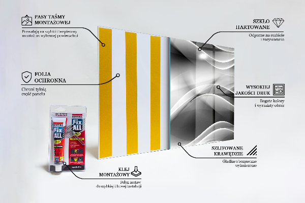 Spatscherm keuken glas Golven Abstractie