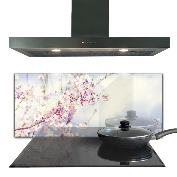 Foto achterwand keuken Delicate roze bloemen