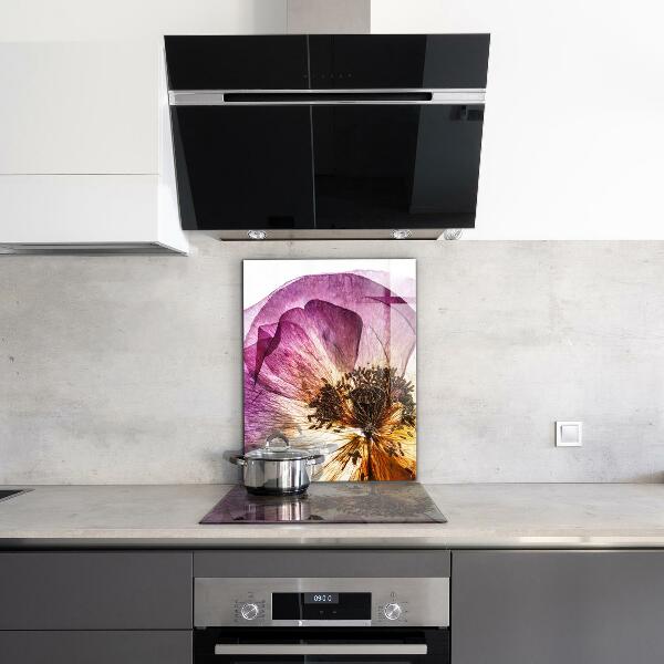 Keuken achterwand glas Details van delicate bloemen