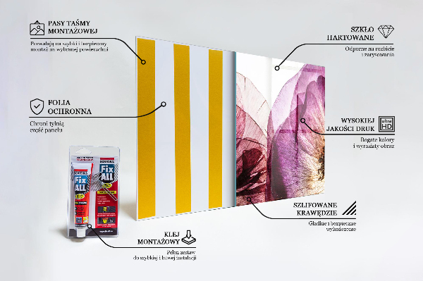 Keuken achterwand glas Details van delicate bloemen