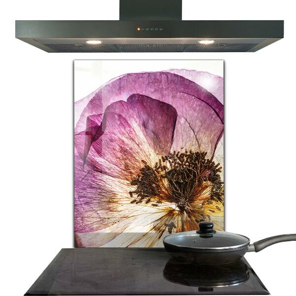 Keuken achterwand glas Details van delicate bloemen