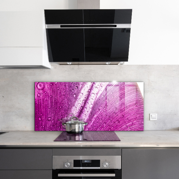 Spatscherm keuken glas Delicaat roze blad