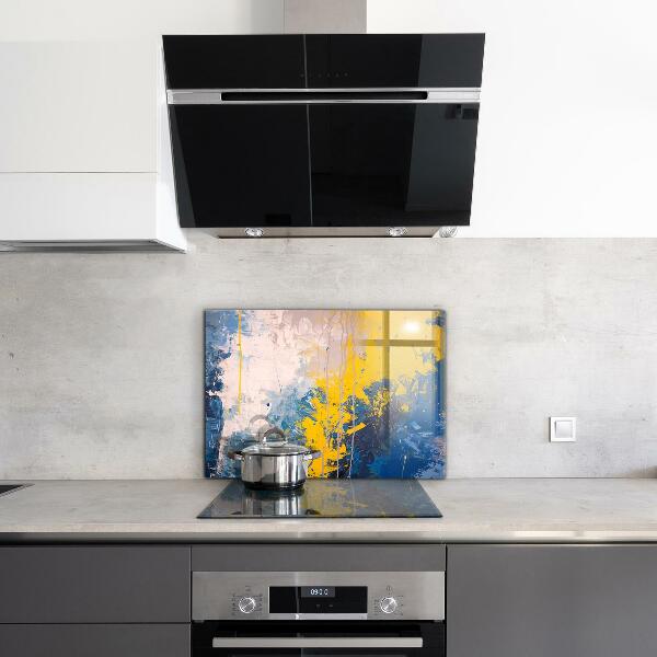 Spatscherm keuken glas Abstracte kleurrijke verf