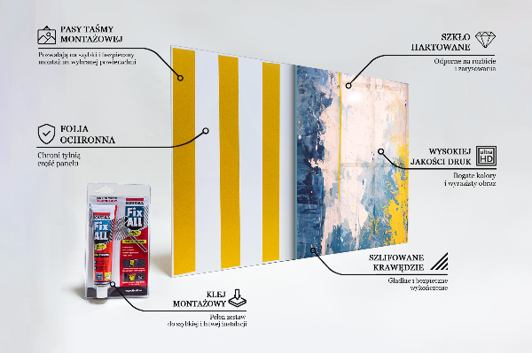 Spatscherm keuken glas Abstracte kleurrijke verf