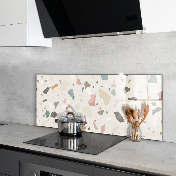 Spatscherm keuken glas Beige Terrazzo Terrazzo