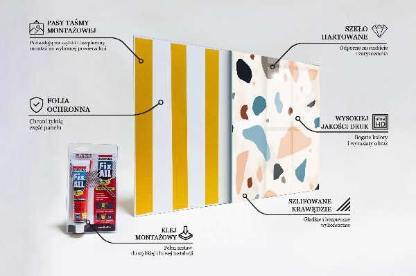 Keuken achterwand glas Terrazzo Terrazzosteen