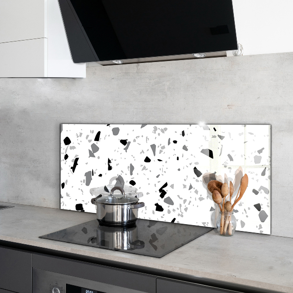Foto achterwand keuken Monochroom terrazzo