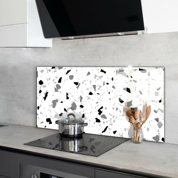 Foto achterwand keuken Monochroom terrazzo