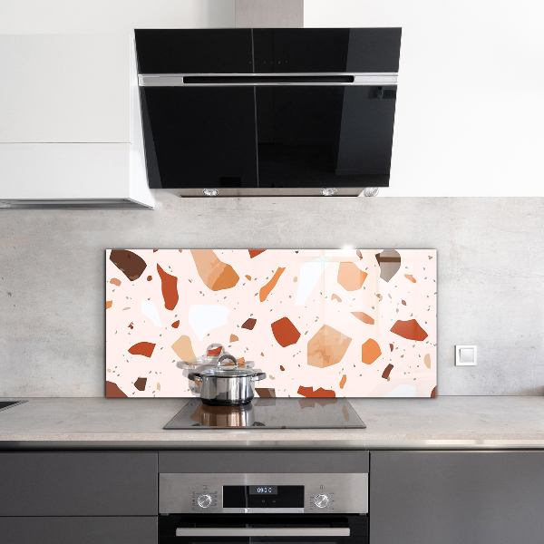 Spatscherm keuken glas Terrazzo Terrazzosteen